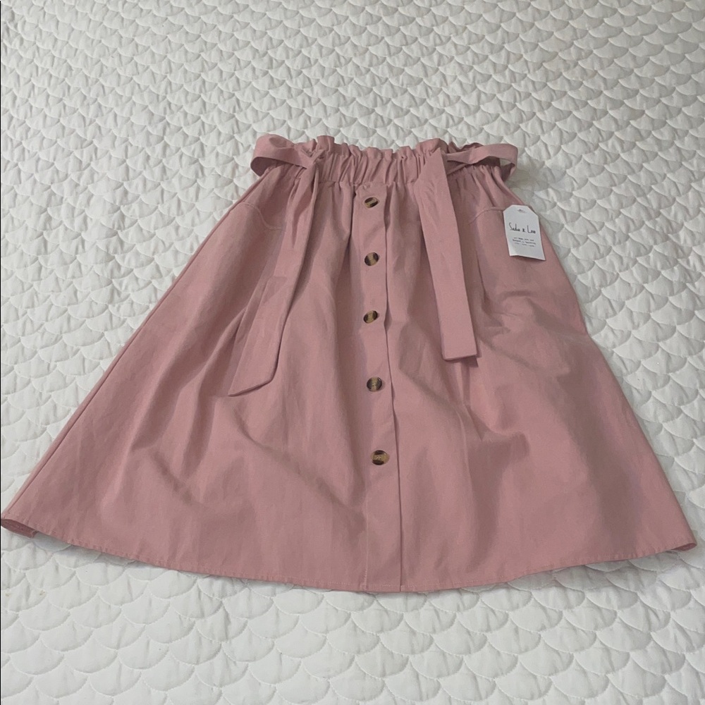 Elegant Pink A-Line Skirt